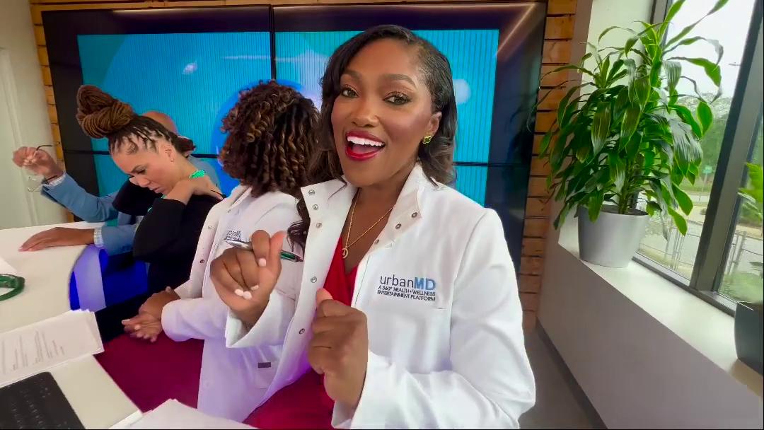 Behind the scenes footage of Dr. Spencer on Set of new Urban MD TV Show on BET her
