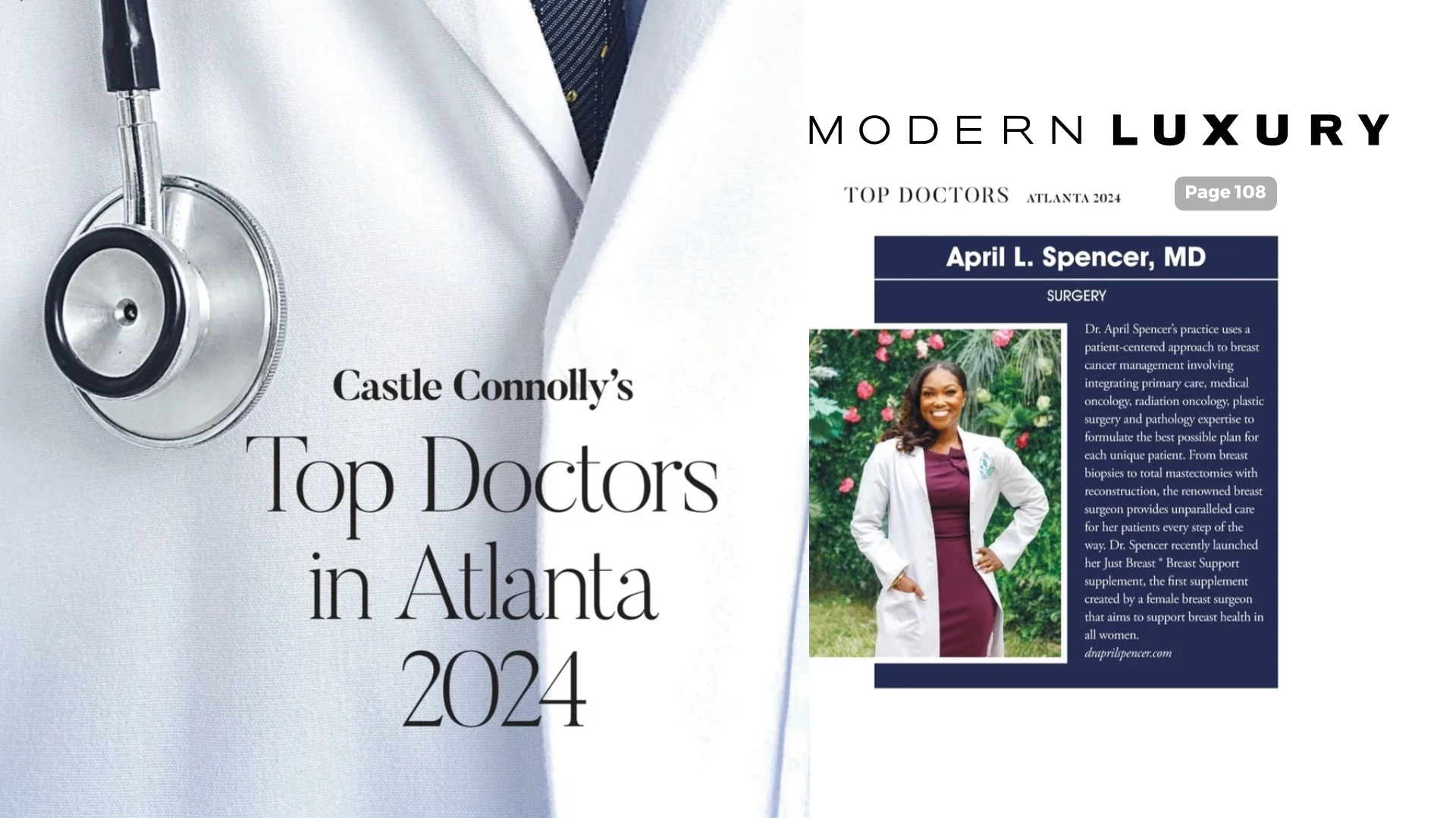 Dr. April Spencer selected as one of Atlanta's Castle Conolly's Top Doctors 2024