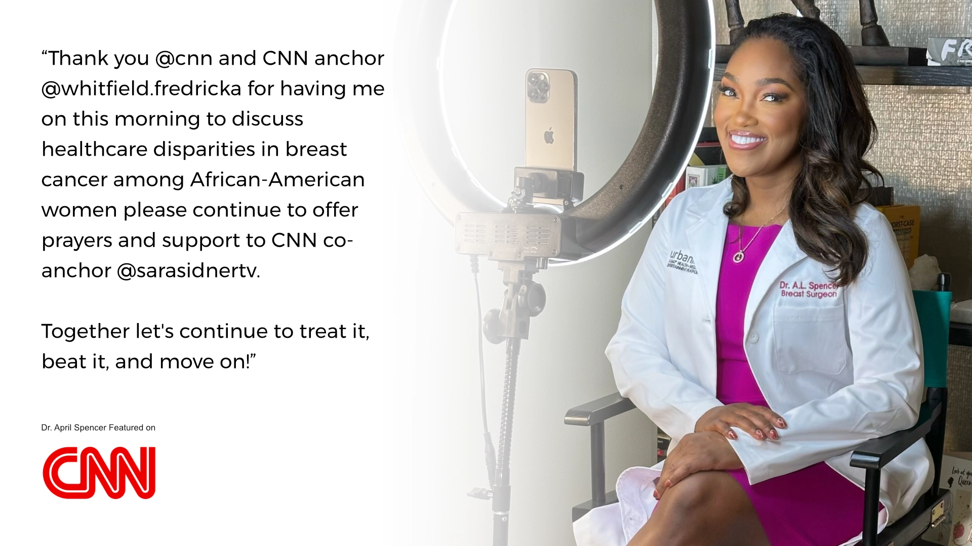 Dr. April Spencer featured on CNN with anchor Fredricka Whitfield